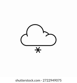cloud light snow icon sign vector