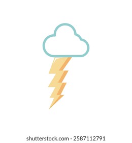 Cloud and lightning bolt icon