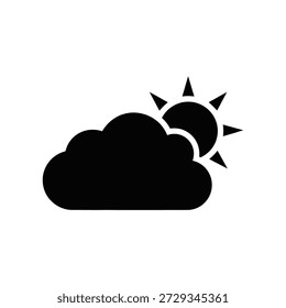 Cloud with lightning bolt striking isolated flat design vector illustration scalable graphic