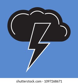 Cloud lightning icon