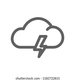 cloud, lightning icon