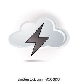 Cloud And Lightning Icon