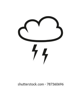 Cloud with lightning icon