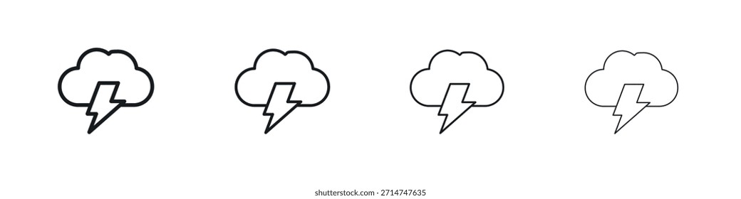 Cloud lightning icon Eps10. icons graphic design