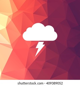 Cloud lightning icon vector