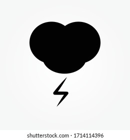 cloud lightning icon vector illustration