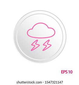 Cloud lightning icondesign internet button, web and mobile app illustration