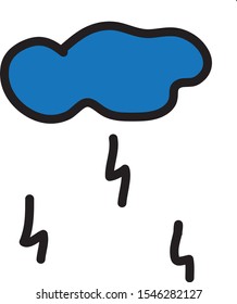 cloud and lightning in rain season