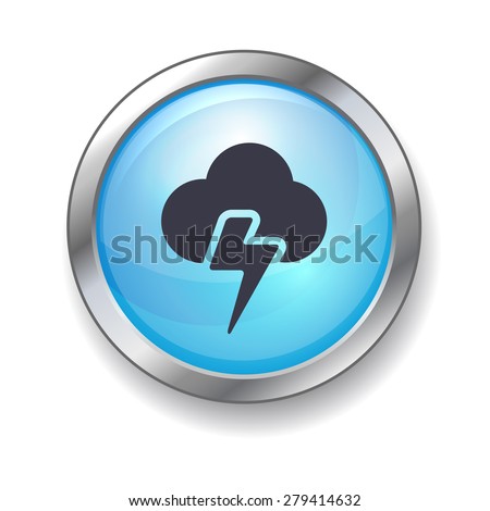 Cloud Lightning Sign Button