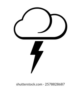 Cloud lightning Thunderstorm icon vector illustration