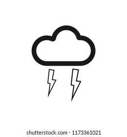 cloud of lightning vector icon 10 eps