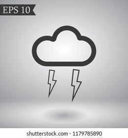 cloud of lightning vector icon 10 eps