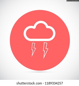 cloud of lightning vector icon 10 eps