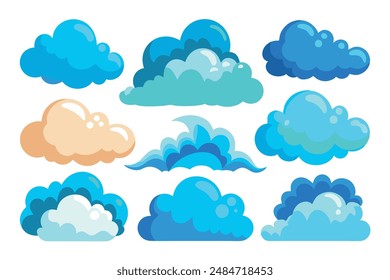 Cloud line art celestial formations elegant sky design