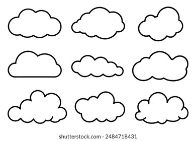 Cloud line art dramatic sky formations artistic collection