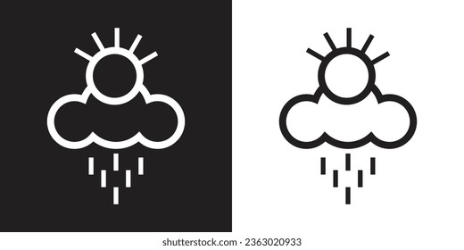 Cloud Line Art icon and logo design