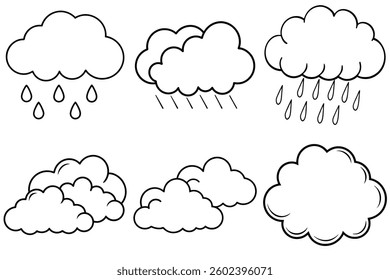 Cloud Line art, Cloud Png, Cloud Collection