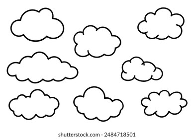 Cloud line art sketch serene atmospheric beauty design