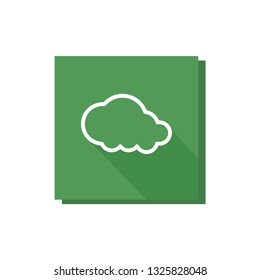 cloud line frame icon 