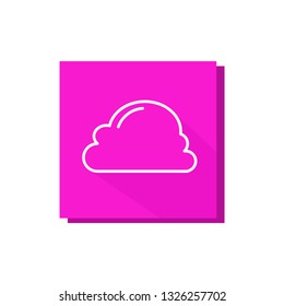 cloud line frame icon 