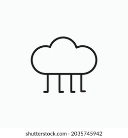 Cloud Line icon for business website,apps, and many more