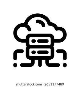 cloud line icon. Clean and minimalist vector icon for websites, mobile apps, presentations, and logos. Fully scalable and customizable for any project.