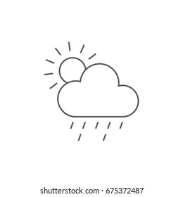 Cloud line icon. Line icons with flat design elements on white background. Symbol for your web site design, logo, app, UI. Vector illustration, EPS