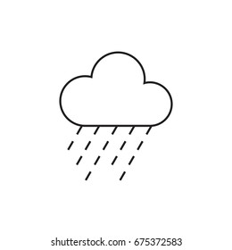 Cloud line icon. Line icons with flat design elements on white background. Symbol for your web site design, logo, app, UI. Vector illustration, EPS