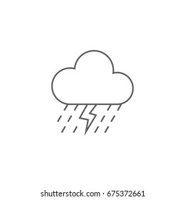 Cloud line icon. Line icons with flat design elements on white background. Symbol for your web site design, logo, app, UI. Vector illustration, EPS