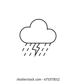 Cloud line icon. Line icons with flat design elements on white background. Symbol for your web site design, logo, app, UI. Vector illustration, EPS