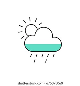 Cloud line icon. Line icons with flat design elements on white background. Symbol for your web site design, logo, app, UI. Vector illustration, EPS