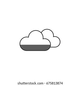 Cloud line icon. Line icons with flat design elements on white background. Symbol for your web site design, logo, app, UI. Vector illustration, EPS
