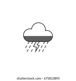Cloud line icon. Line icons with flat design elements on white background. Symbol for your web site design, logo, app, UI. Vector illustration, EPS