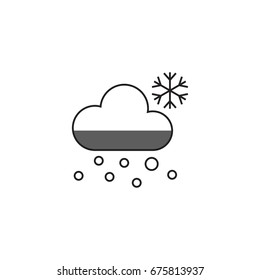 Cloud line icon. Line icons with flat design elements on white background. Symbol for your web site design, logo, app, UI. Vector illustration, EPS