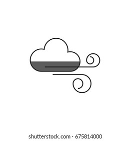 Cloud line icon. Line icons with flat design elements on white background. Symbol for your web site design, logo, app, UI. Vector illustration, EPS