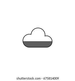 Cloud line icon. Line icons with flat design elements on white background. Symbol for your web site design, logo, app, UI. Vector illustration, EPS