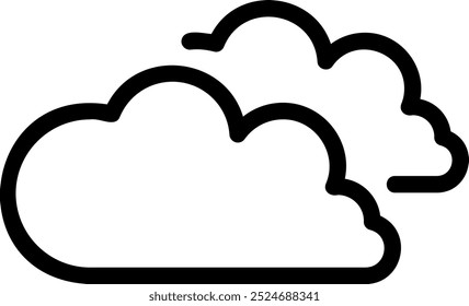 cloud line icon illustration vector
