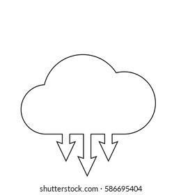 Cloud line icon, Internet Technology. Download