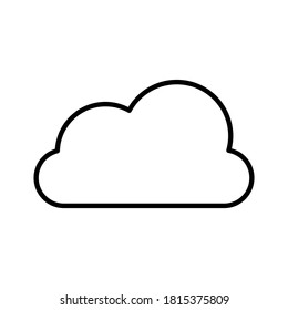 icono de línea de nube aislado en fondo blanco. ilustración vectorial