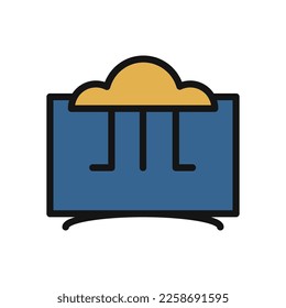 Cloud line icon isolated on white background. Black flat thin icon on modern outline style. Linear symbol and editable stroke. Simple and pixel perfect stroke vector illustration.