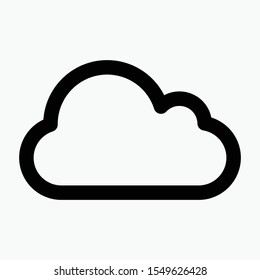 Cloud line icon. linear style sign for mobile concept and web design. Cloud storage outline vector icon. Symbol, logo illustration. Vector graphics