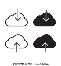 cloud line icon, outline and solid vector illustration, linear pictogram isolated on white background.