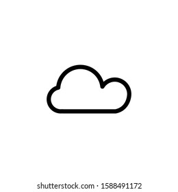 cloud line icon, outline and solid vector illustration, linear pictogram isolated on gray