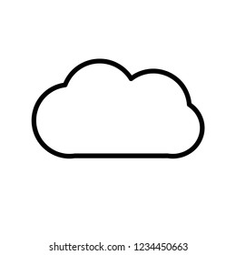 Cloud line icon, outline vector sign, linear style pictogram isolated on white. Symbol, logo illustration. Editable stroke