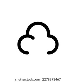 Cloud line icon, outline vector sign, linear style pictogram isolated on white. Symbol, logo illustration. Editable stroke. Pixel perfect