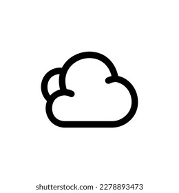 Cloud line icon, outline vector sign, linear style pictogram isolated on white. Symbol, logo illustration. Editable stroke. Pixel perfect