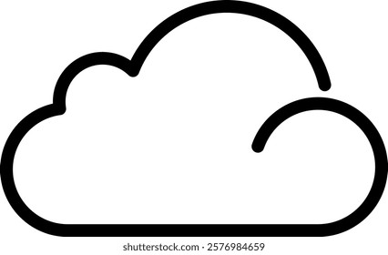 Cloud line icon single high quality