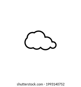 Diseño de símbolos de línea de nube.  Ilustración del vector