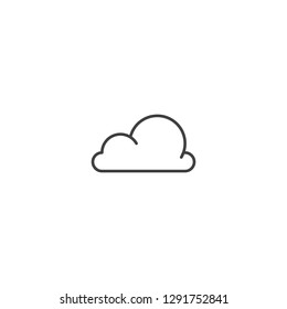 Cloud line icon vector
