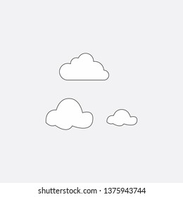 cloud line icon vector